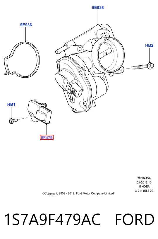 1S7A9F479AC Ford Датчик наддува