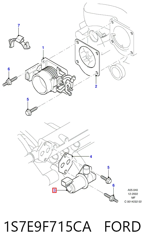 1S7E9F715CA Ford РХХ