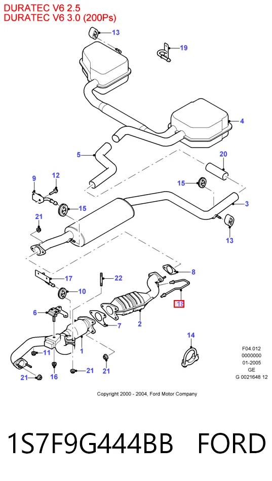 1S7F9G444BB Ford Датчик кисню