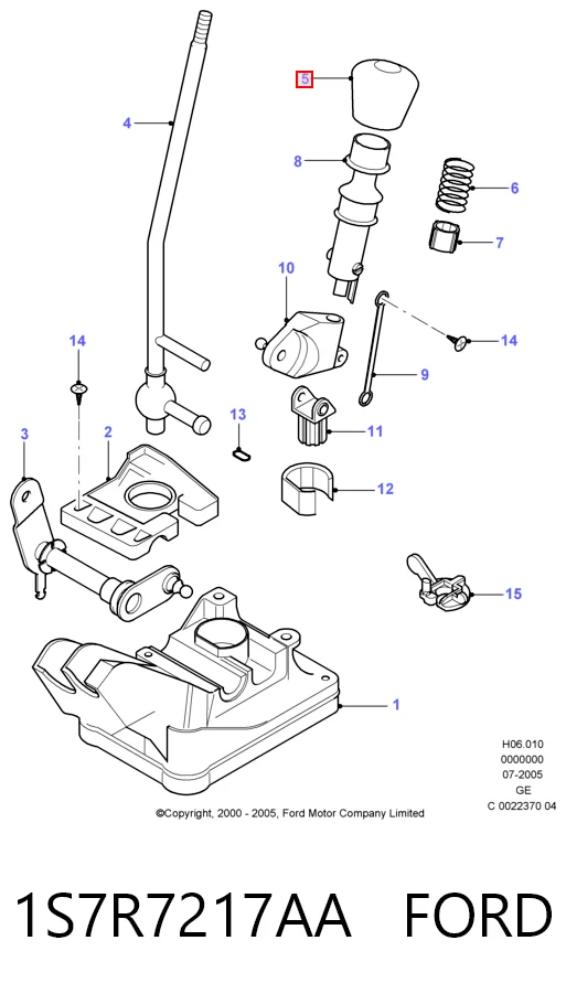 GS82217 DP Group Ручка важеля коробки передач