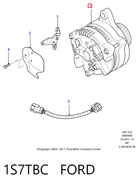 1S7TBC Ford Авто генератор