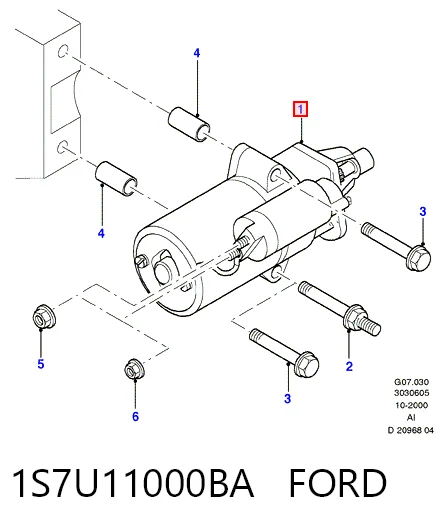 1S7U11000BA Ford Стартер двигуна