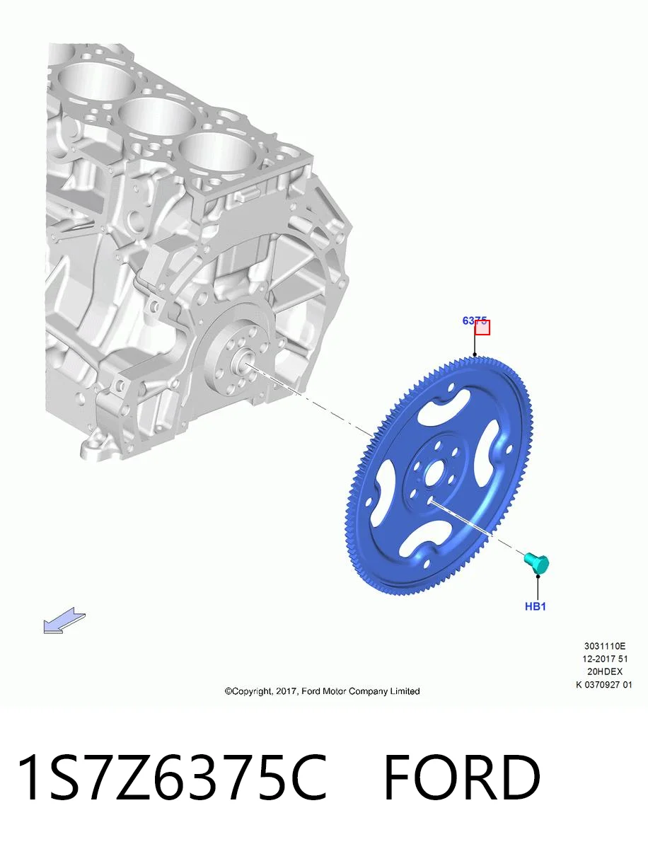 1S7Z6375C Ford Демпферний маховик