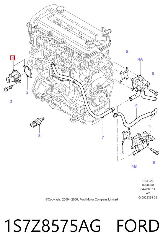 1S7Z8575AG Ford Авто термостат