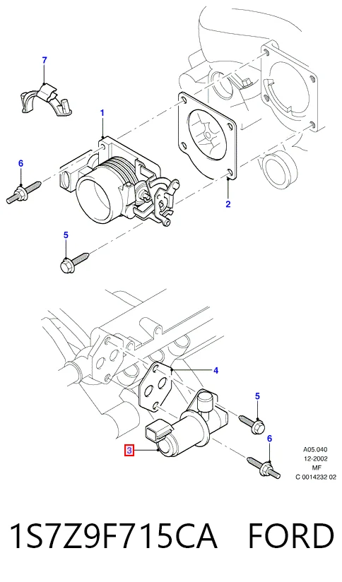 1S7Z9F715CA Ford РХХ