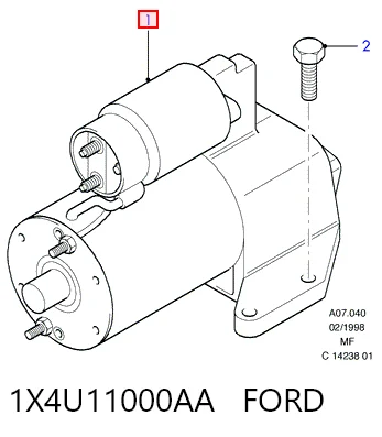 1X4U11000AA Ford Стартер двигуна