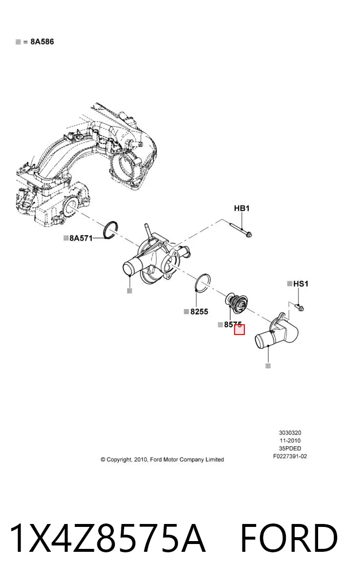 1X4Z8575A Ford Авто термостат