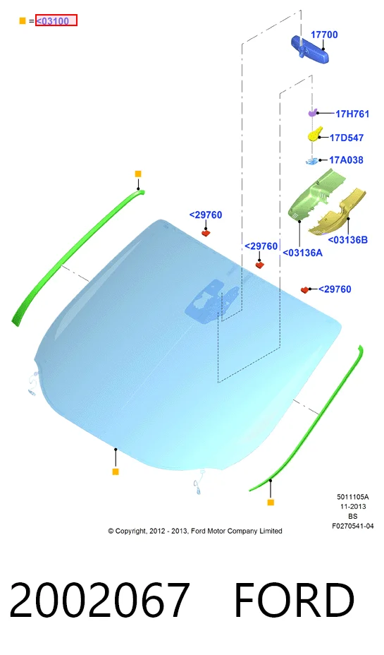 Лобове скло ST500879 Pilkington
