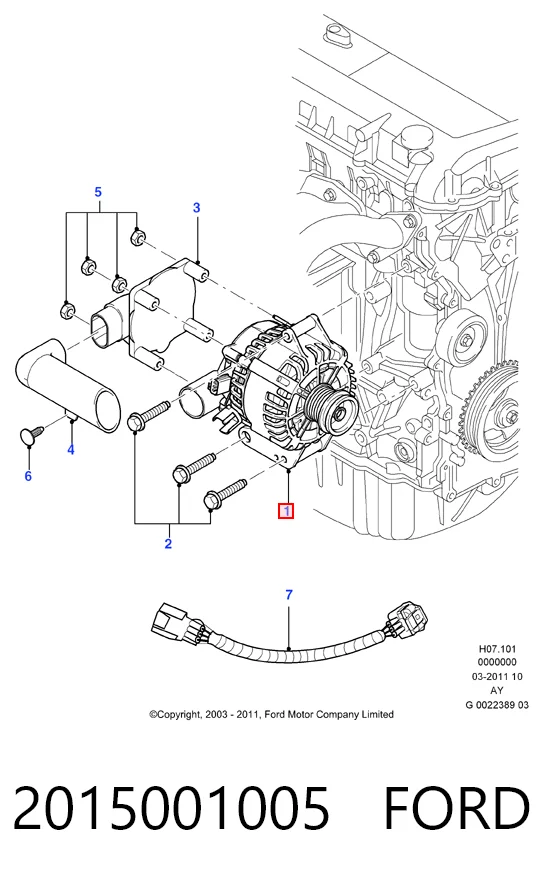 2015001005 Ford Авто генератор