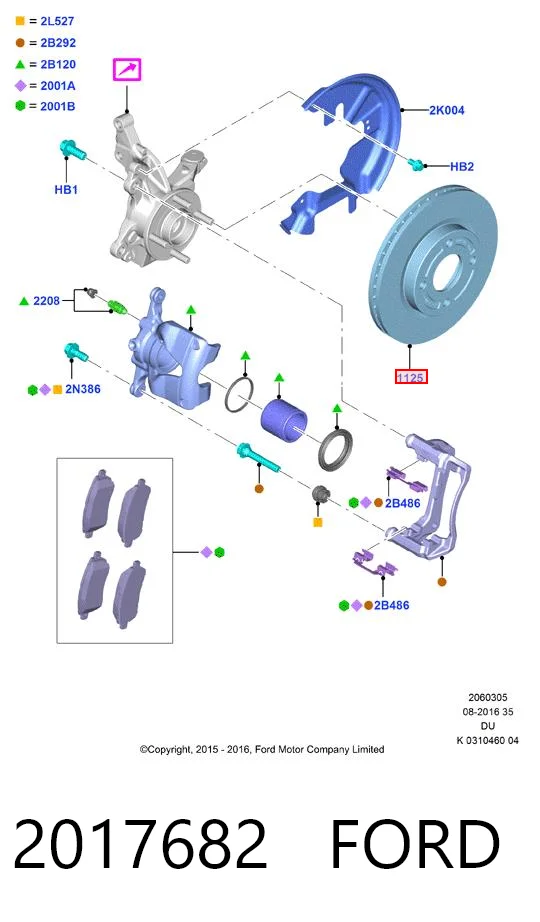 2017682 Ford Гальмо дискове переднє