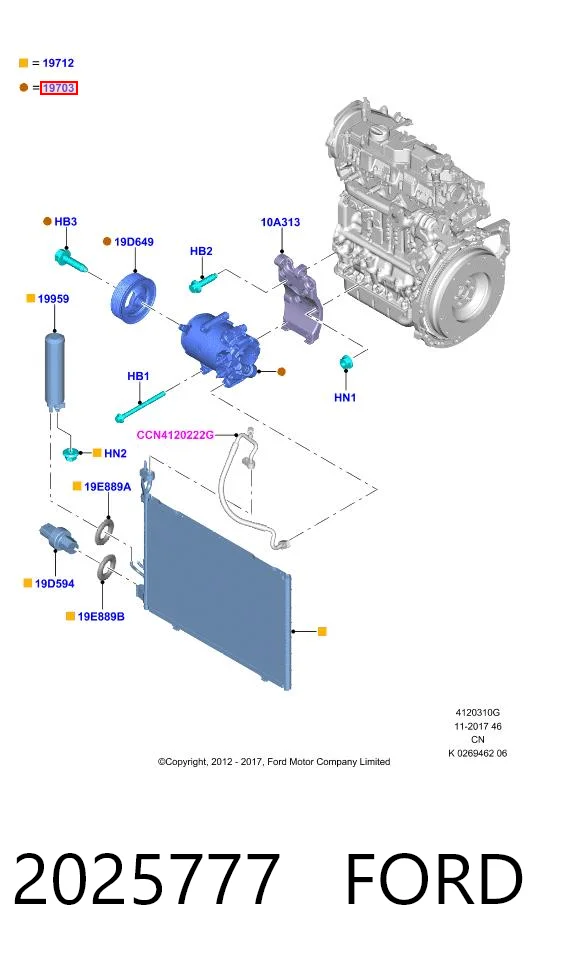 2025777 Ford Компресор холодоагенту