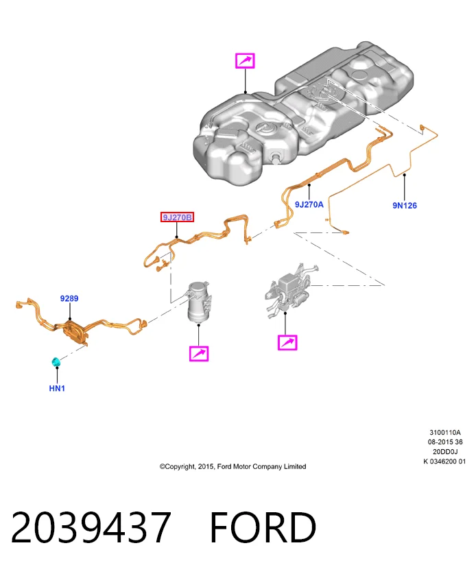 Ресивер пневматичної системи Mercedes A006432640105 ціна, від 122.21 USD