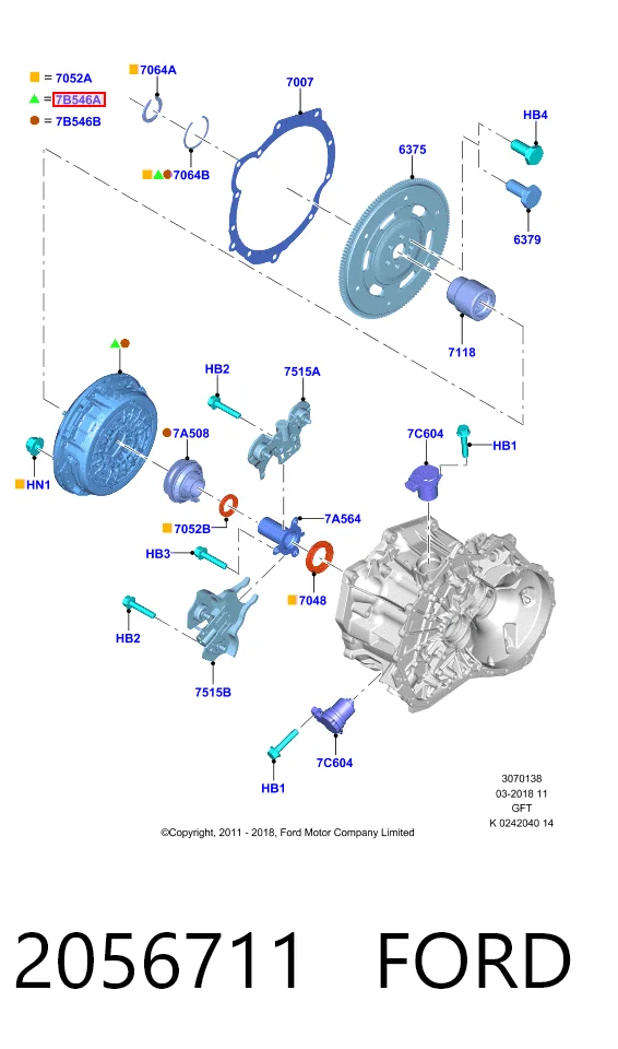 Комплект зчеплення (3 частини) Ford Focus III хетчбек (CB8) (2010 - 2020) ціна, від 929.81 USD