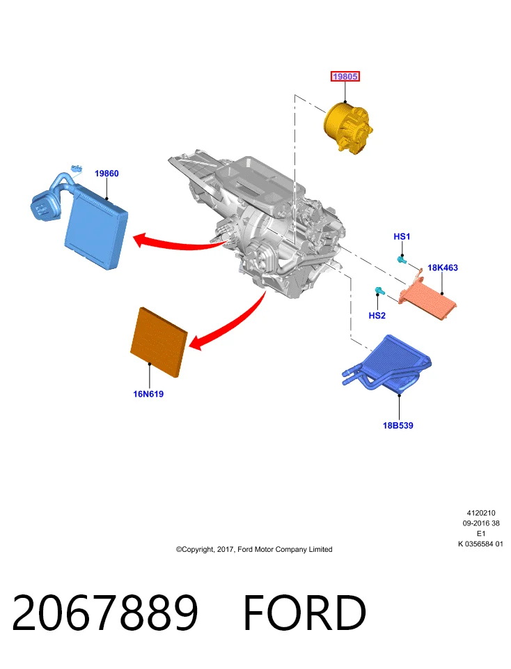 2067889 Ford Електромотор пічки