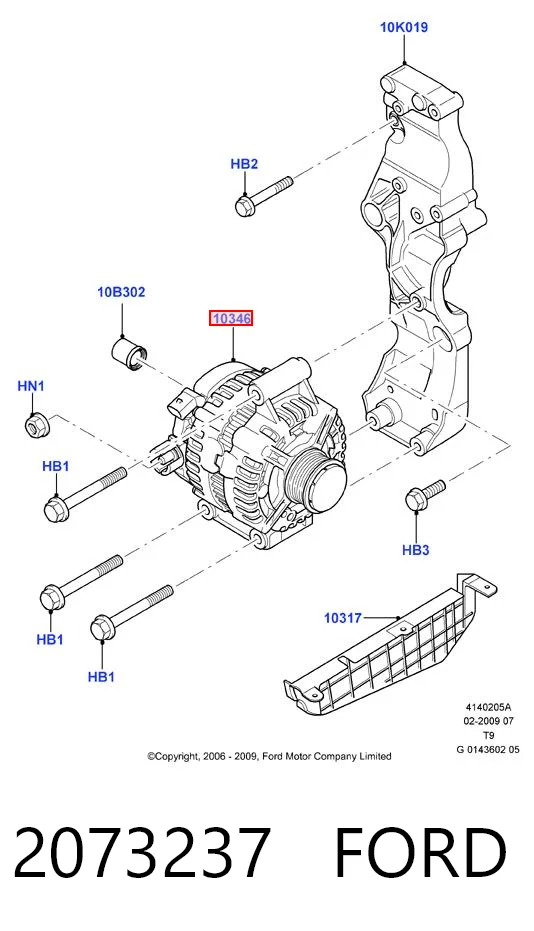 2073237 Ford Авто генератор