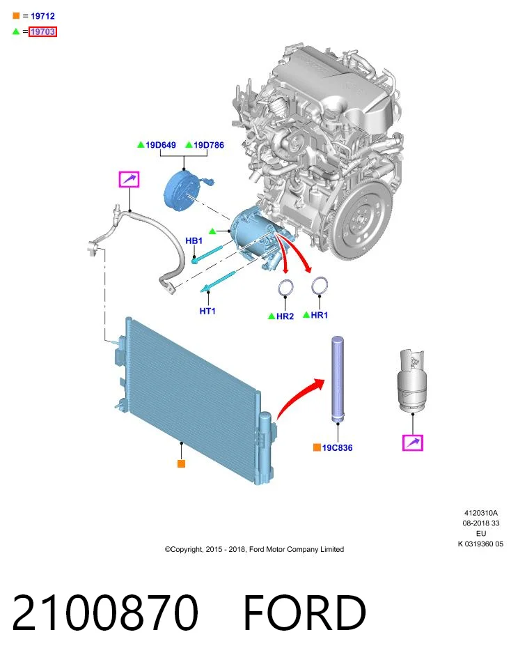 2100870 Ford Компресор холодоагенту