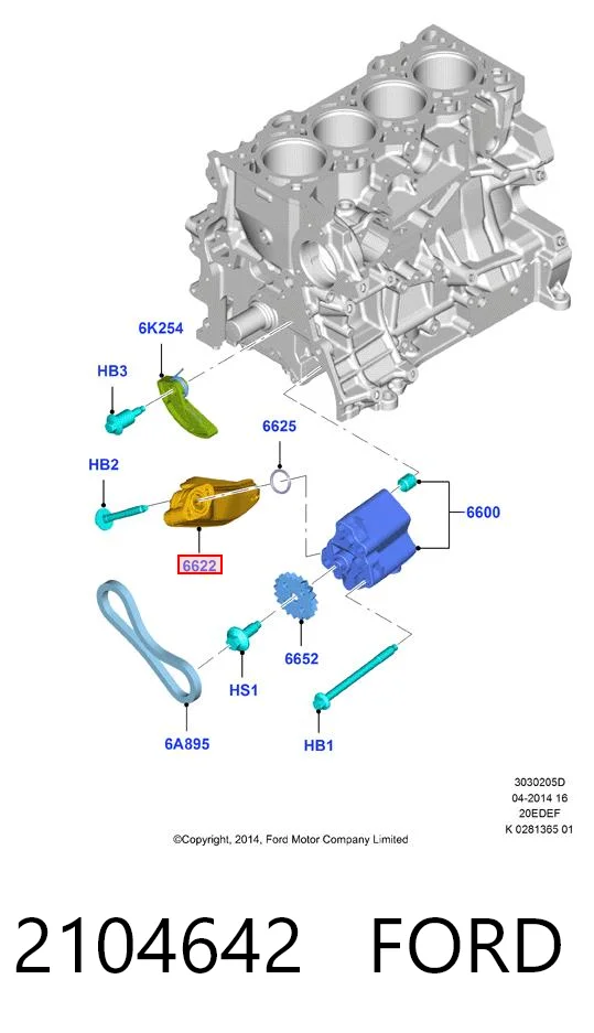 HN1E6622BB Ford 
