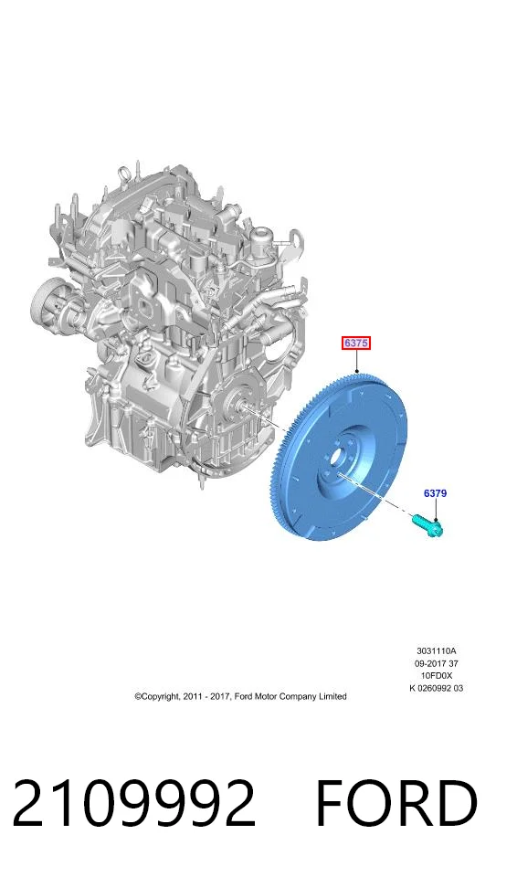 Маховик двигуна Ford CM5G6375RB ціна, від 55.74 USD