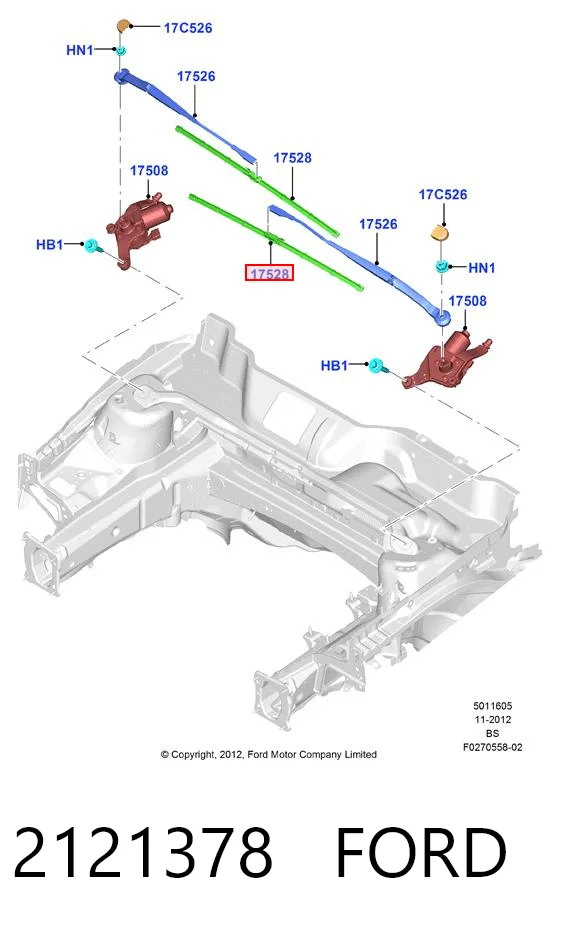2121378 Ford Склоочисники лобового скла