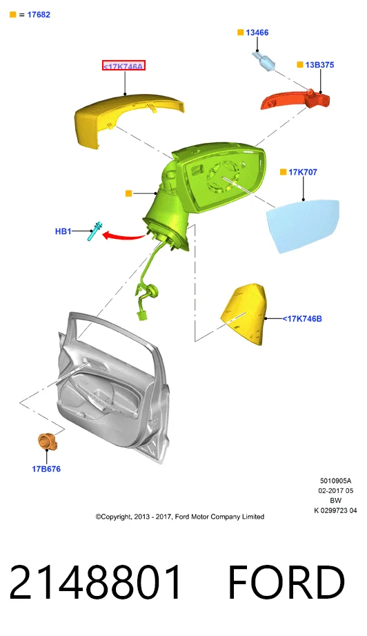 Накладка лівого бокового дзеркала Polcar 32X154PM ціна, від 9.98 USD