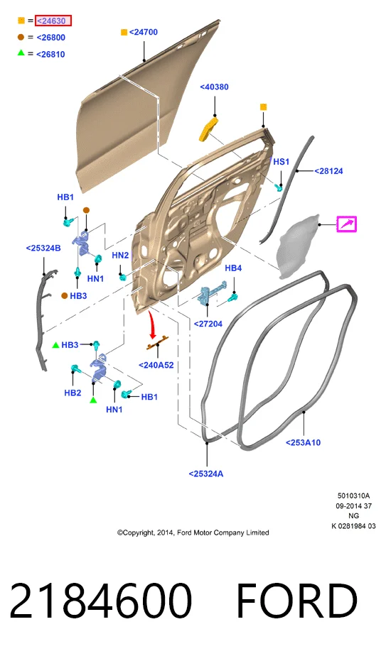 Купити Двері задні, ліві Ford Mondeo V CD