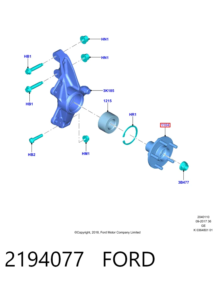 Купити Передня маточина Ford Focus IV HP