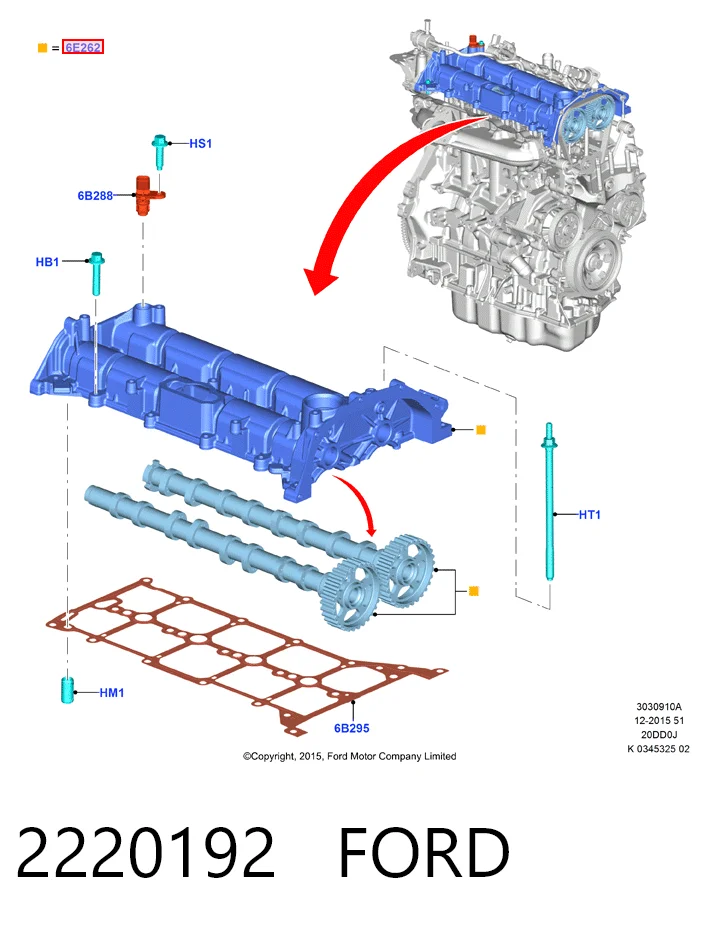 Постіль распредвала Ford GK2Q6E262CB