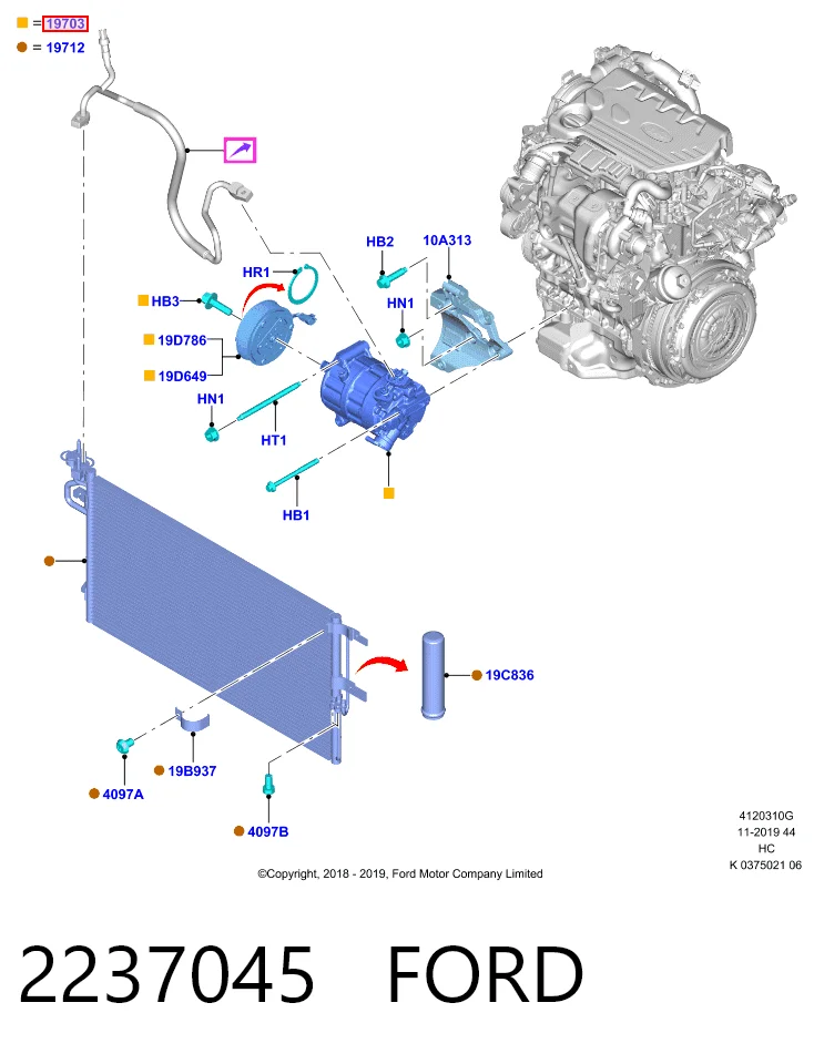2237045 Ford Компресор холодоагенту