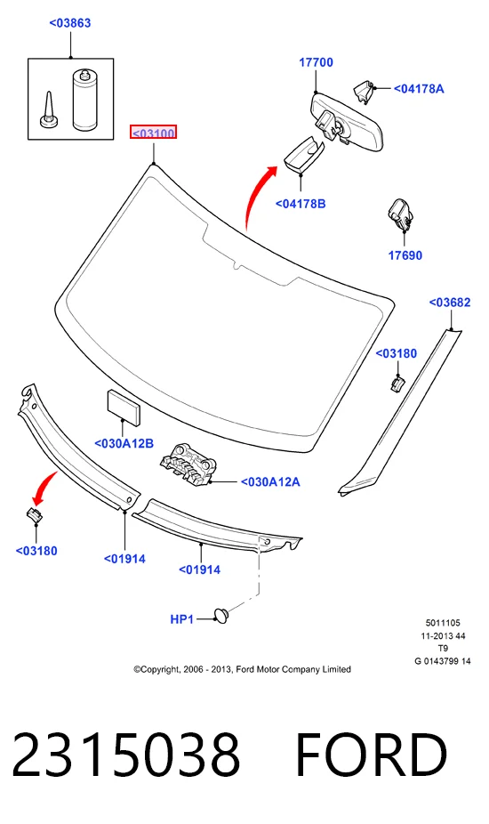 Автоскло Pilkington AB26329B ціна, від 204.45 USD