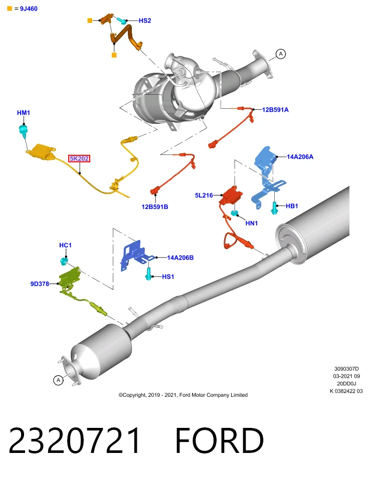2320721 Ford Датчик оксидів азоту NOX