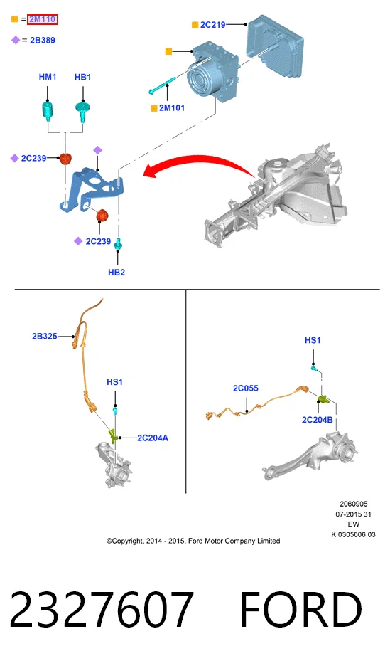 Блоки ABS Ford F1FC2C405BK