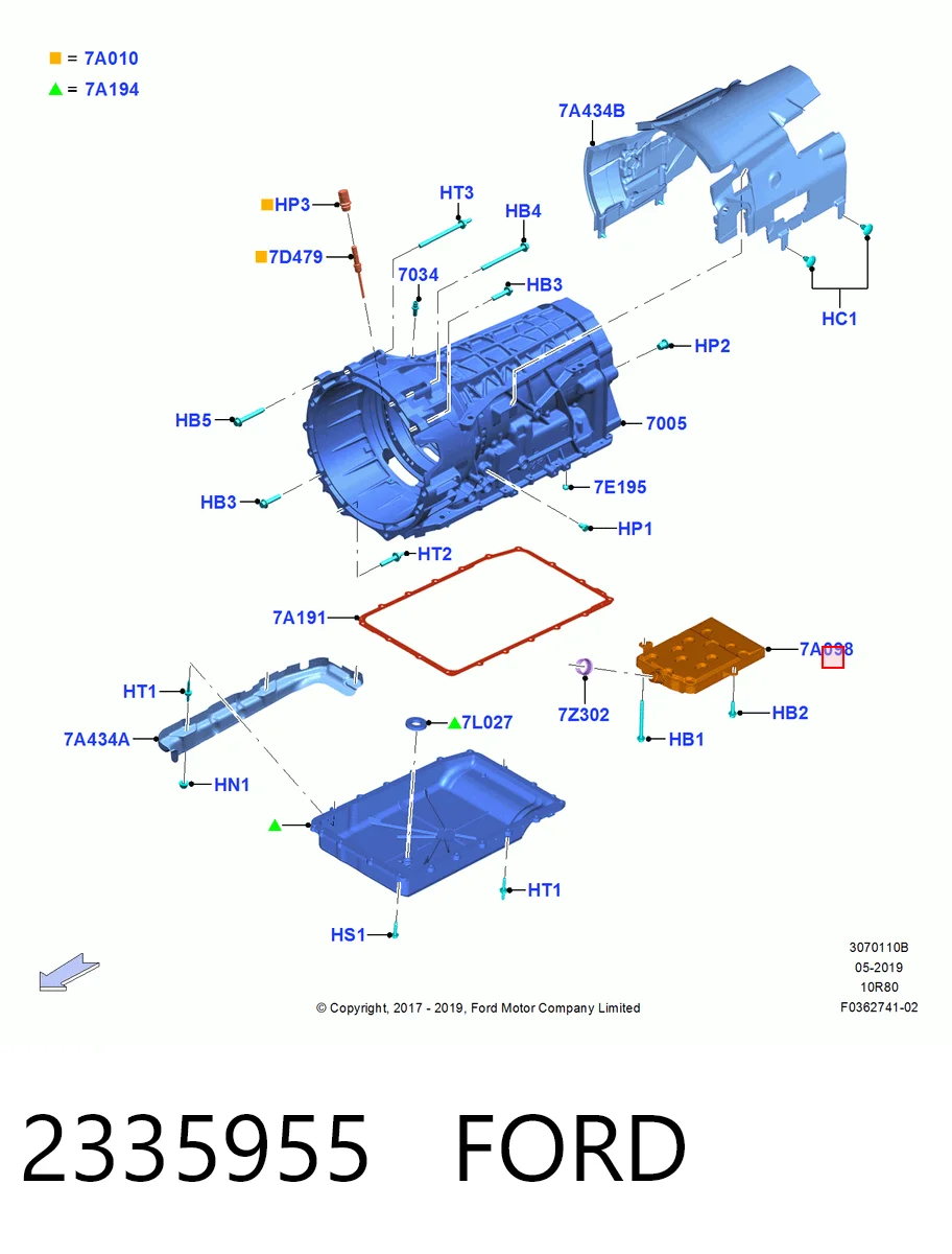 2335955 Ford Масло в коробку автомат