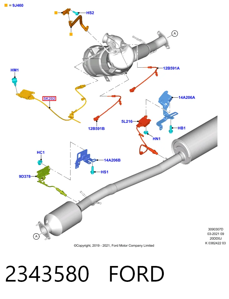 2343580 Ford Датчик оксидів азоту NOX