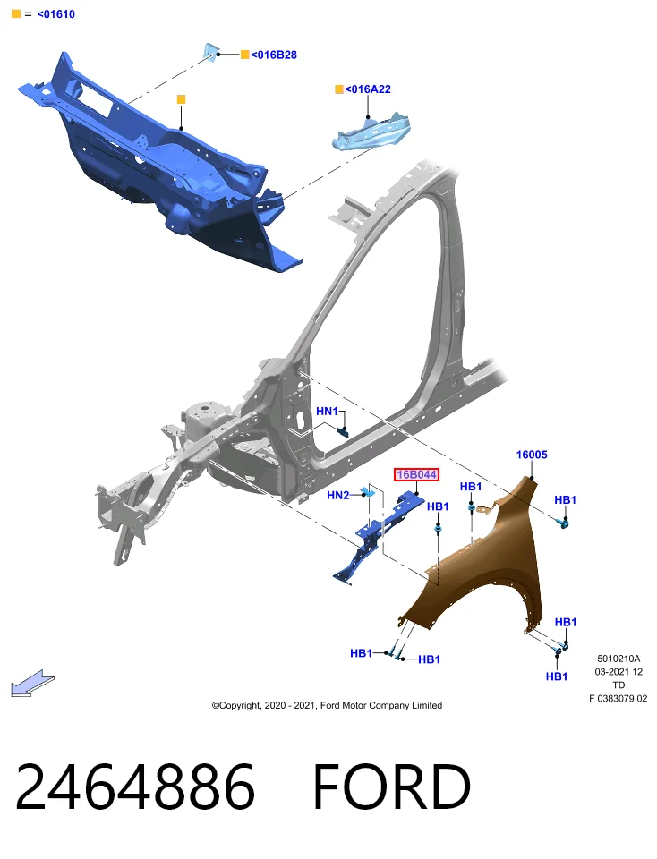 LV4BS16B044AF Ford 