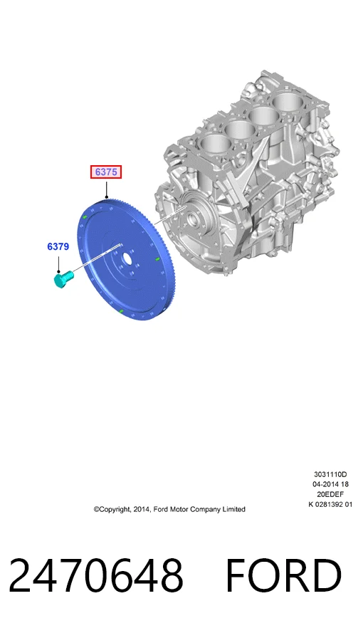 Демпферний маховик на Ford Escape III DFK