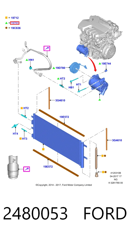 2480053 Ford Компресор холодоагенту