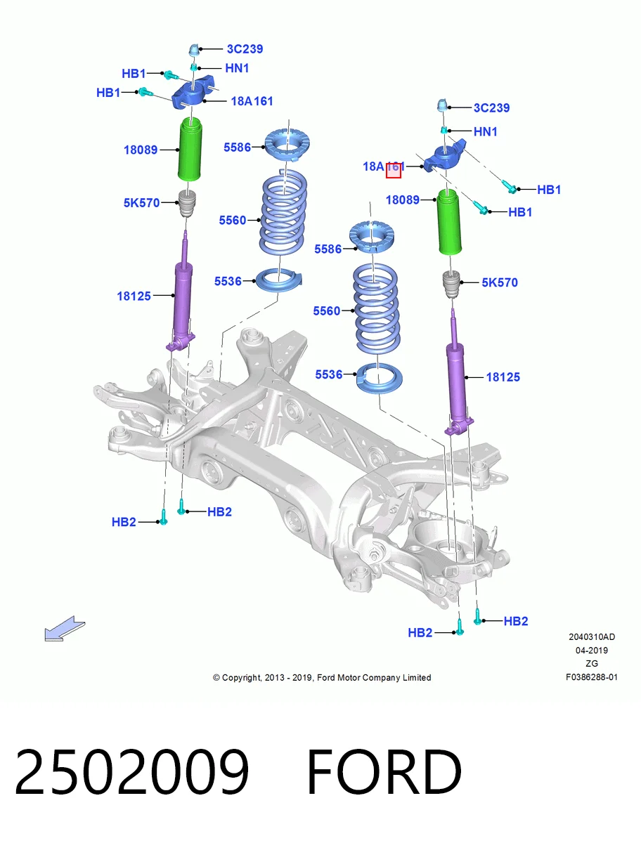 2502009 Ford Опора амортизатора
