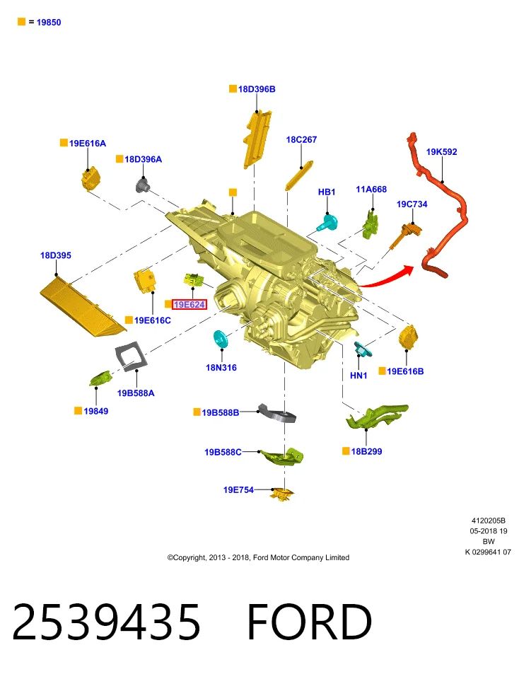 2539435 Ford Регулятор оборотів пічки