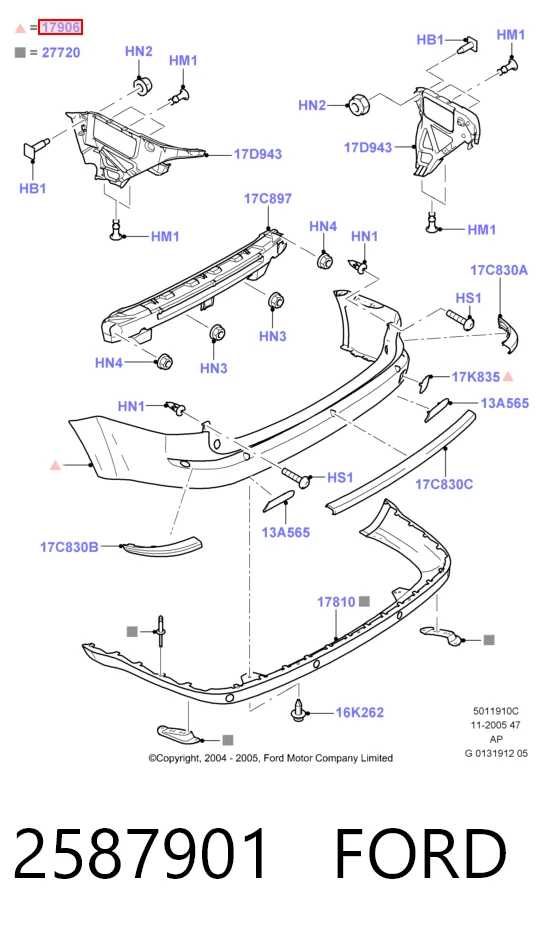 Купити Задній бампер Ford Focus II DA, FFS, DS