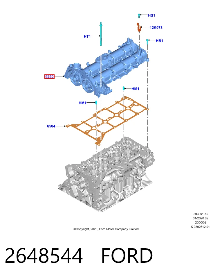 2648544 Ford Постіль розподільного вала