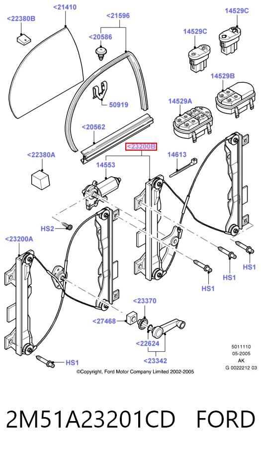 Склопідйомник передньої правої двері Ford C-Max 