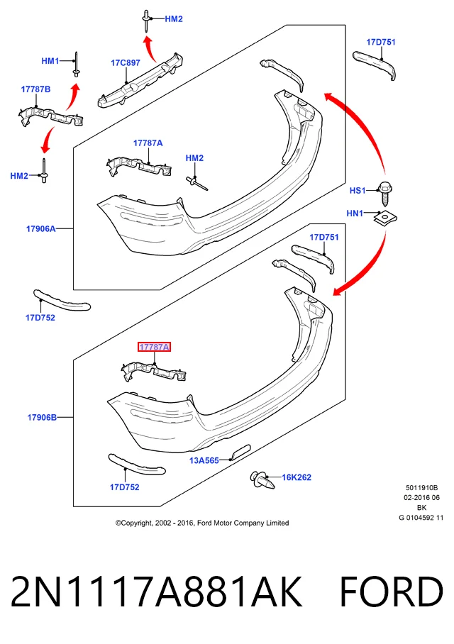 2N1117A881AK Ford
