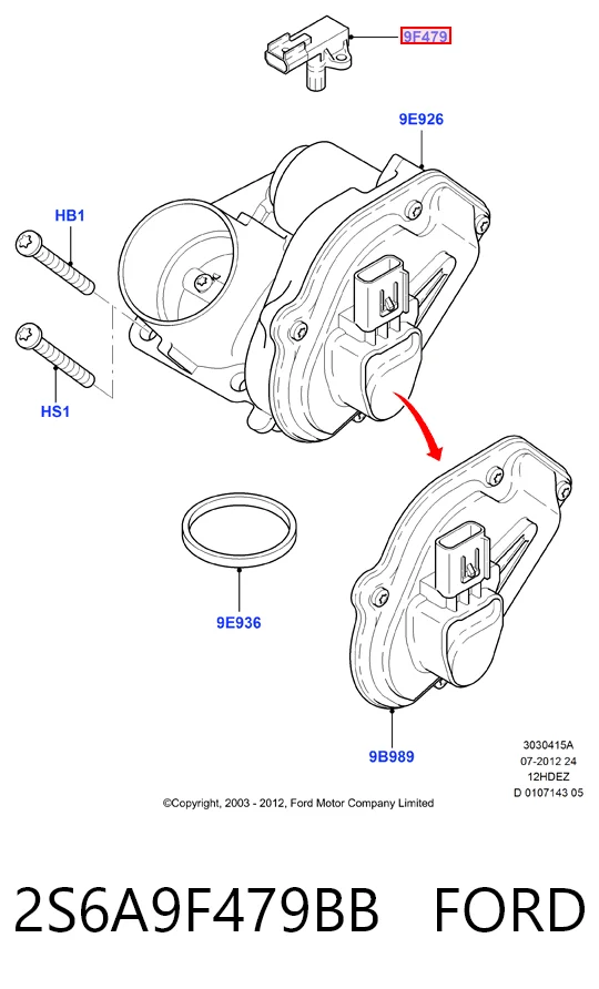 2S6A9F479BB Ford Датчик наддува