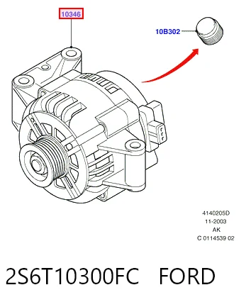 2S6T10300FC Ford Авто генератор