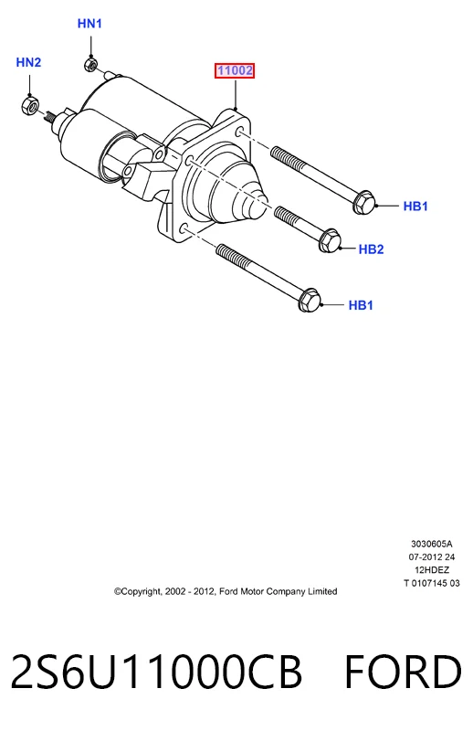 2S6U11000CB Ford Стартер двигуна