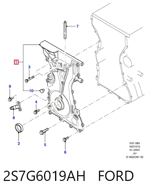 2S7G6019AH Ford 