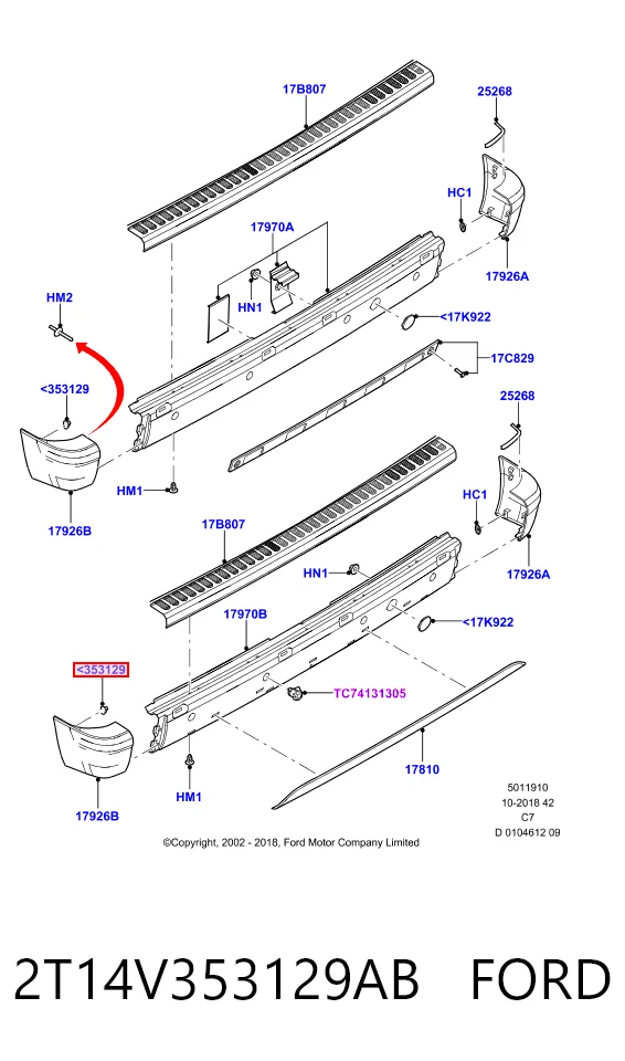 Купити C70150 Romix Кліпса молдингу крила
