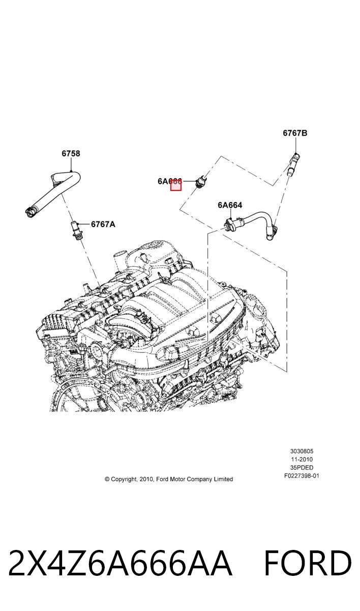 2X4Z6A666AA Ford 