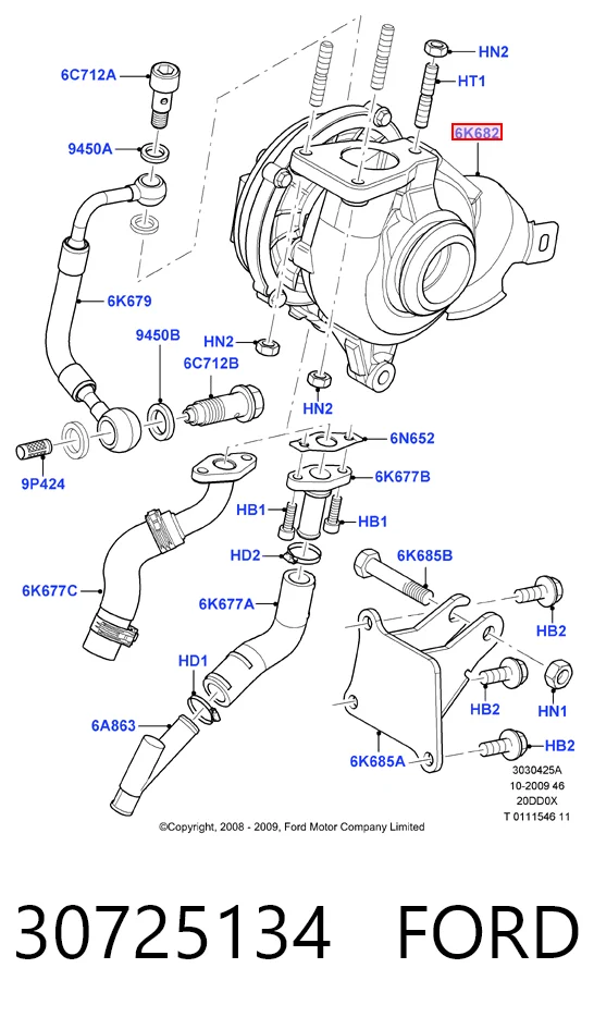 30725134 Ford Турбонаддув