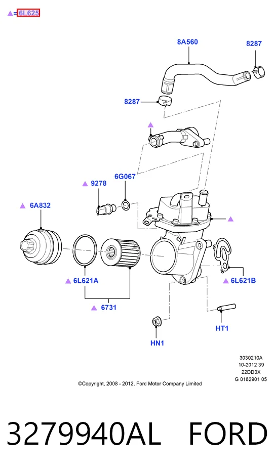 3279940AL Ford Корпус маслофільтра